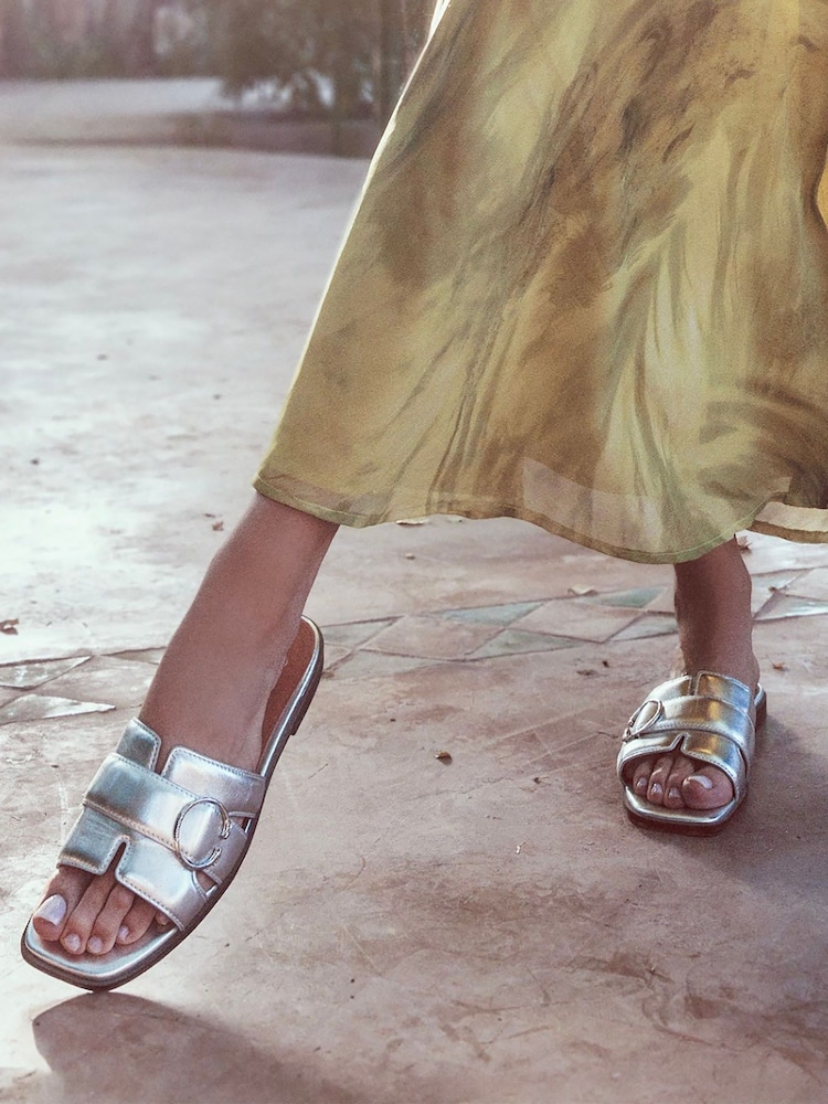 Moda in Pelle Liatris Woven Square Toe Leather Sandal - Image 1 of 5