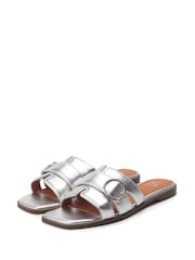 Moda in Pelle Liatris Woven Square Toe Leather Sandal - Image 4 of 5