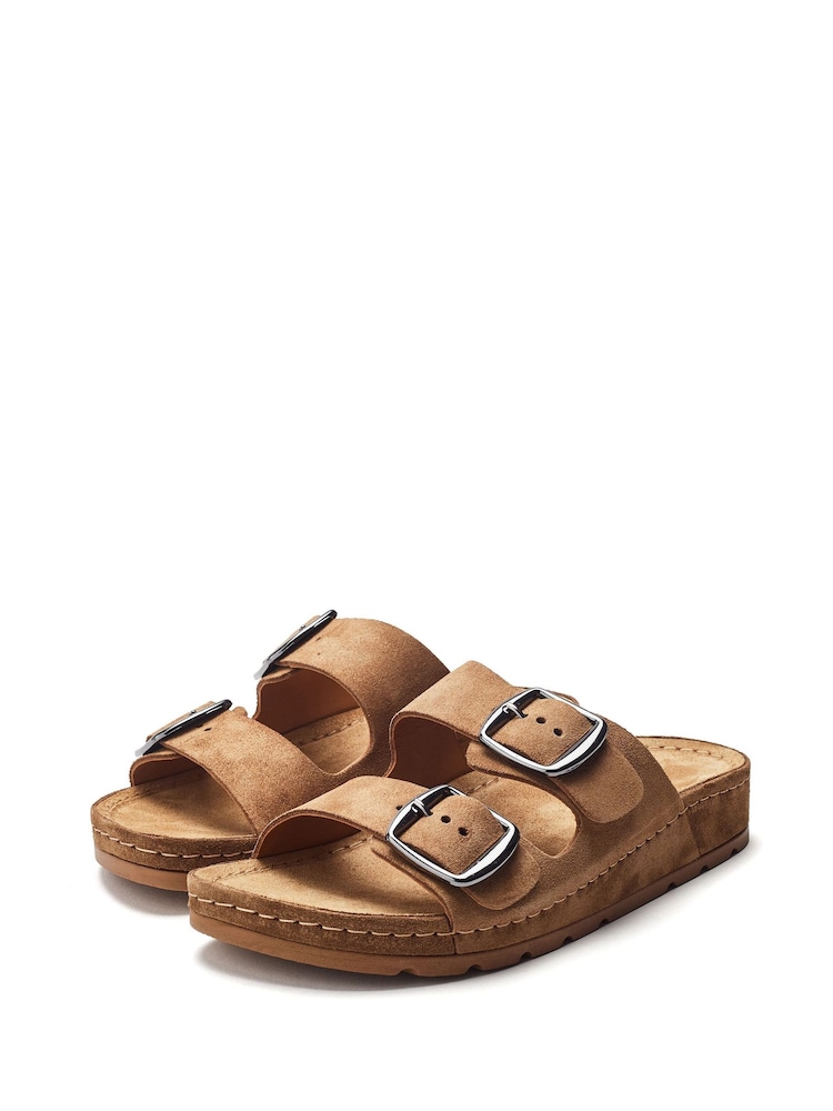 Moda in Pelle Sh Elate Double Strap Flexi Cork Footbed Mules - Image 2 of 4 Moda in Pelle Sh Elate Double Strap Flexi Cork Footbed Mules - Image 2 of 4