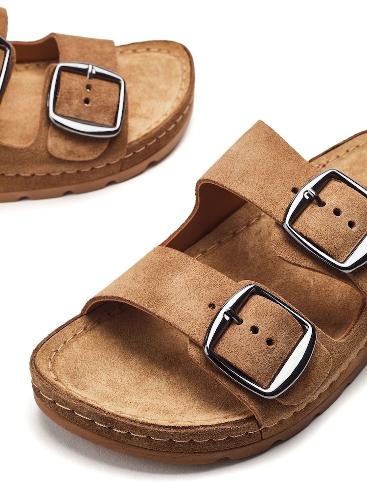 Moda in Pelle Sh Elate Double Strap Flexi Cork Footbed Mules - Image 4 of 4 Moda in Pelle Sh Elate Double Strap Flexi Cork Footbed Mules - Image 4 of 4