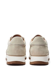 Moda in Pelle Eager Runner Style Leather White Trainers - Image 4 of 4
