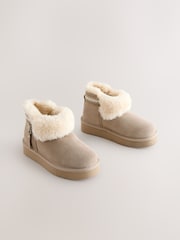 Mink Brown Water Repellent Suede Pull on Boots - Image 1 of 5