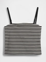 Gap Black/White Stripe CloseKnit Cropped Tube Top - Image 4 of 4