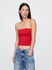 Gap Red CloseKnit Cropped Tube Top - Image 1 of 4