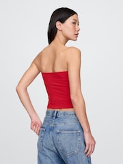 Gap Red CloseKnit Cropped Tube Top - Image 2 of 4