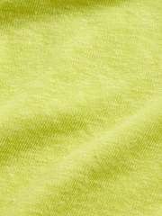 Gap Yellow Linen-Blend Cropped V Neck T-Shirt - Image 5 of 5