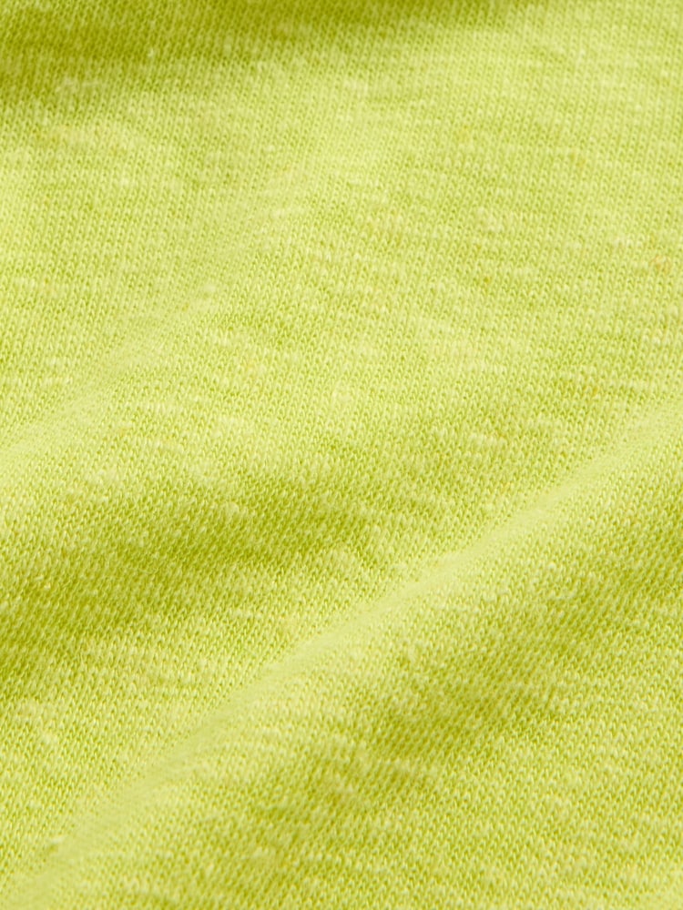 Gap Yellow Linen-Blend Cropped V Neck T-Shirt - Image 5 of 5