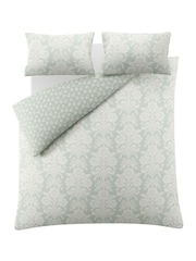 Laura Ashley Duckegg Green Tatton 200 Thread Count Duvet Cover and Pillowcase Set - Image 5 of 7