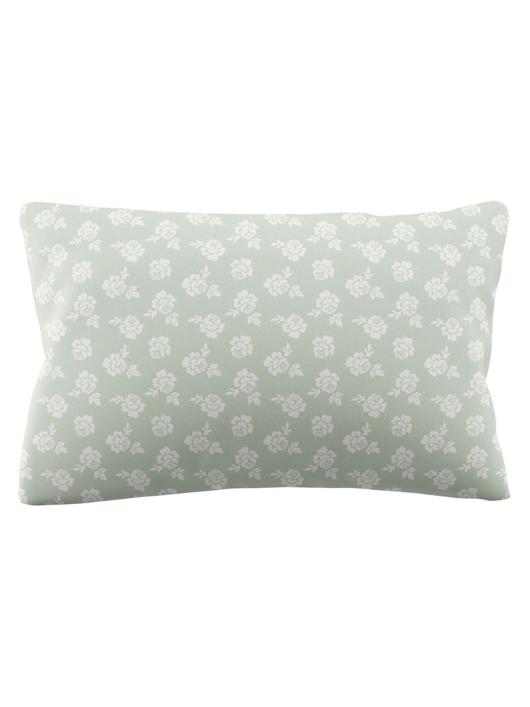 Laura Ashley Duckegg Green Tatton 200 Thread Count Duvet Cover and Pillowcase Set - Image 7 of 7