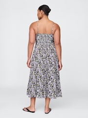 Gap Purple Floral V-Neck Midi Dress - Image 5 of 5