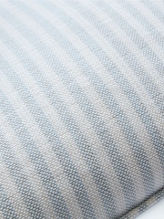 Laura Ashley Slate Blue Cornish Chenille Stripe Cushion - Image 2 of 5