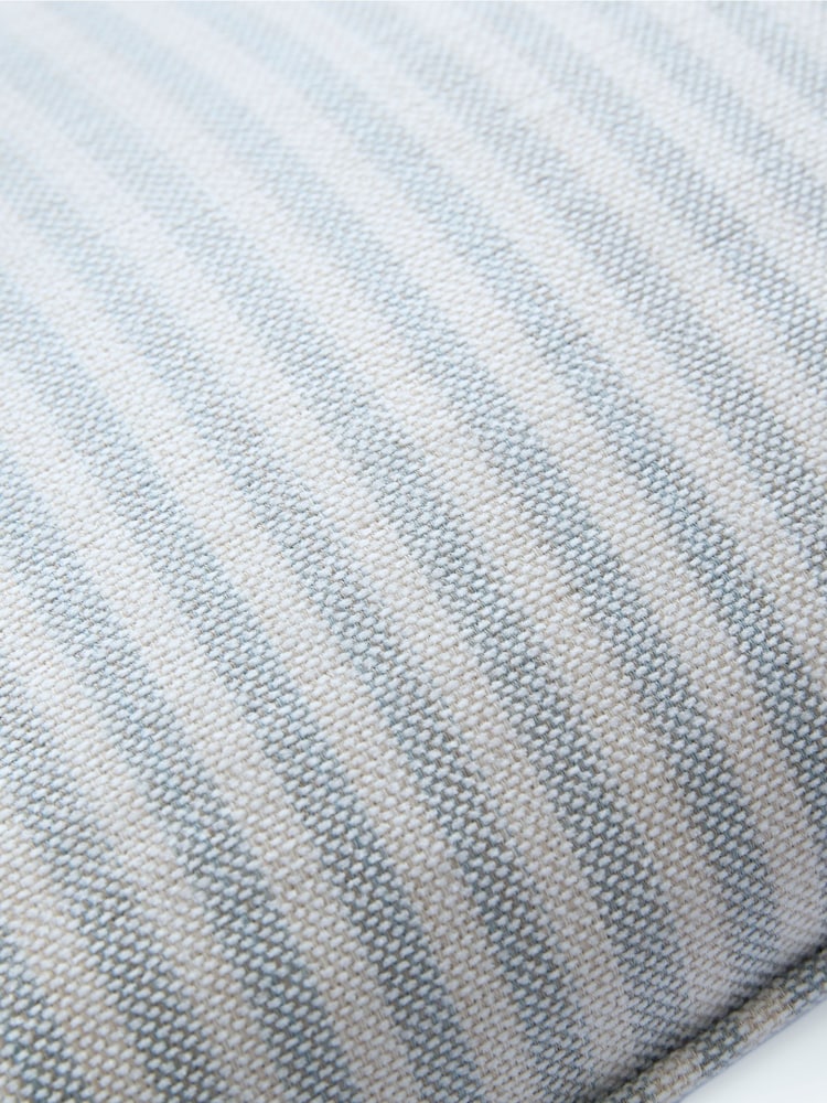 Laura Ashley Slate Blue Cornish Chenille Stripe Cushion - Image 2 of 5 Laura Ashley Slate Blue Cornish Chenille Stripe Cushion - Image 2 of 5