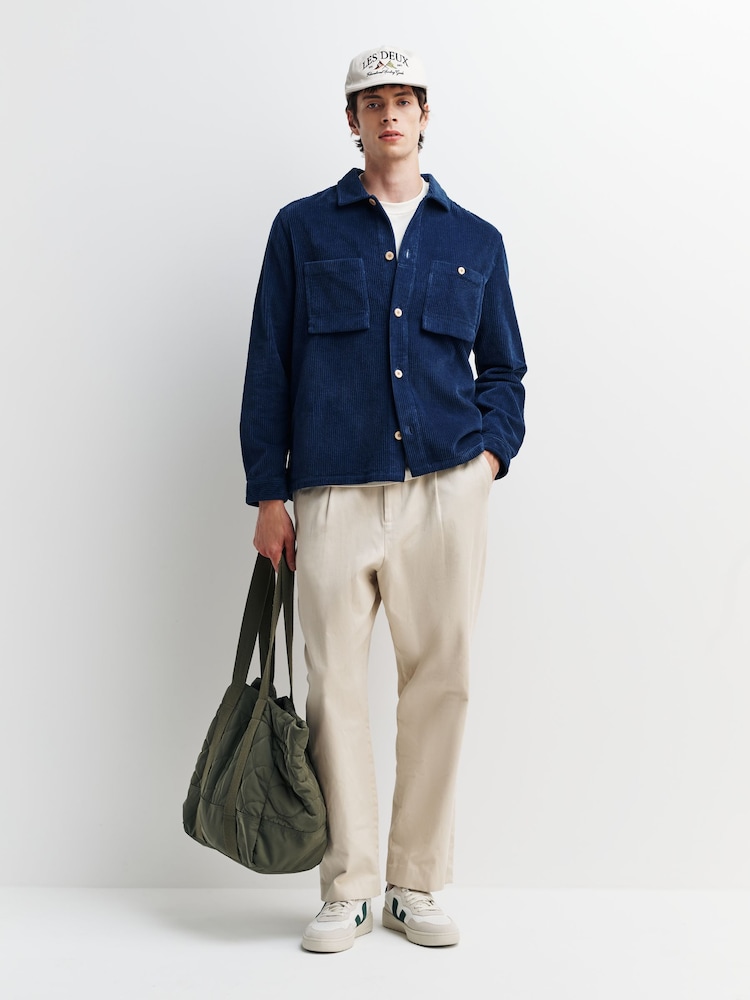 Folk Blue Patch Chunky Cord Overshirt - Image 2 of 7 Folk Blue Patch Chunky Cord Overshirt - Image 2 of 7