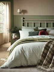 Laura Ashley Sage Sweet Alyssum Duvet Cover and Pillowcase Set - Image 1 of 6