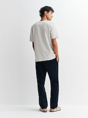 Folk Natural Short Sleeve Textured Stripe T-Shirt - Image 3 of 5