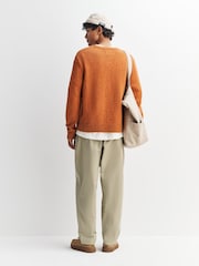 Folk Orange Chain Crew Jumper - Image 3 of 5