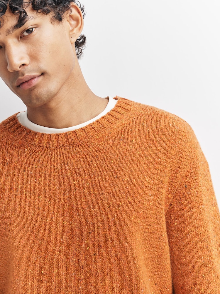 Folk Orange Chain Crew Jumper - Image 5 of 5