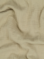 MORI Sage Green 100% Cotton Muslin Frilled Trousers - Image 2 of 2