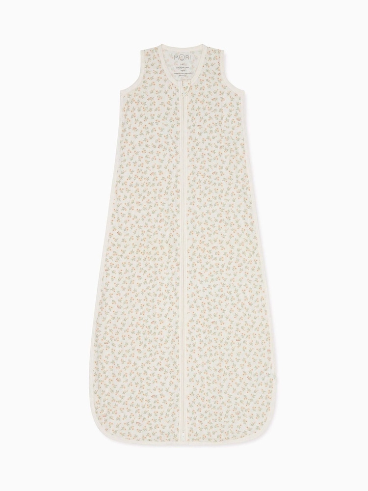 MORI Floral 100% Cotton Muslin 0.5 TOG Front Opening Sleeping Bag - Image 3 of 3