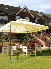 Charles Bentley Cream Steel Art Garden Gazebo - Image 1 of 3
