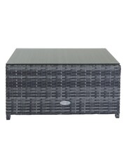 Charles Bentley Grey 3 Piece Rattan Lounge Sofa With Garden Table - Image 5 of 5