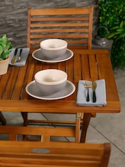 Charles Bentley Natural Wood Acacia Rectangular Garden Dining Table - Image 2 of 6