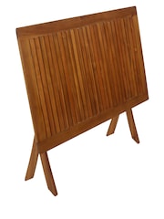 Charles Bentley Natural Wood Acacia Rectangular Garden Dining Table - Image 4 of 6