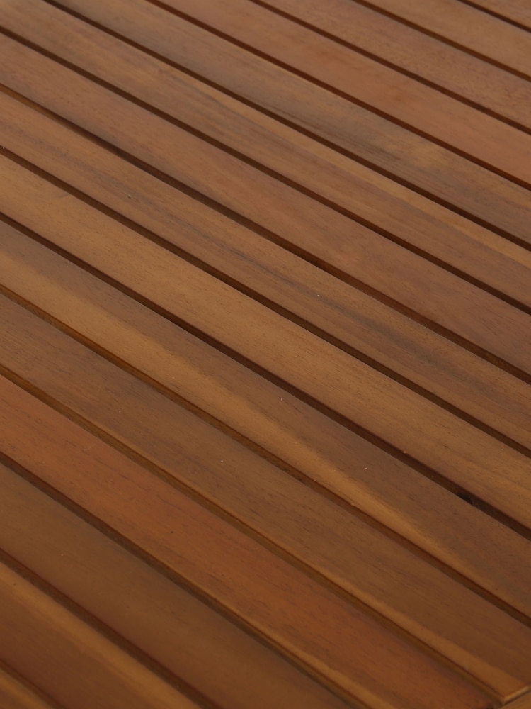 Charles Bentley Natural Wood Acacia Rectangular Garden Dining Table - Image 6 of 6