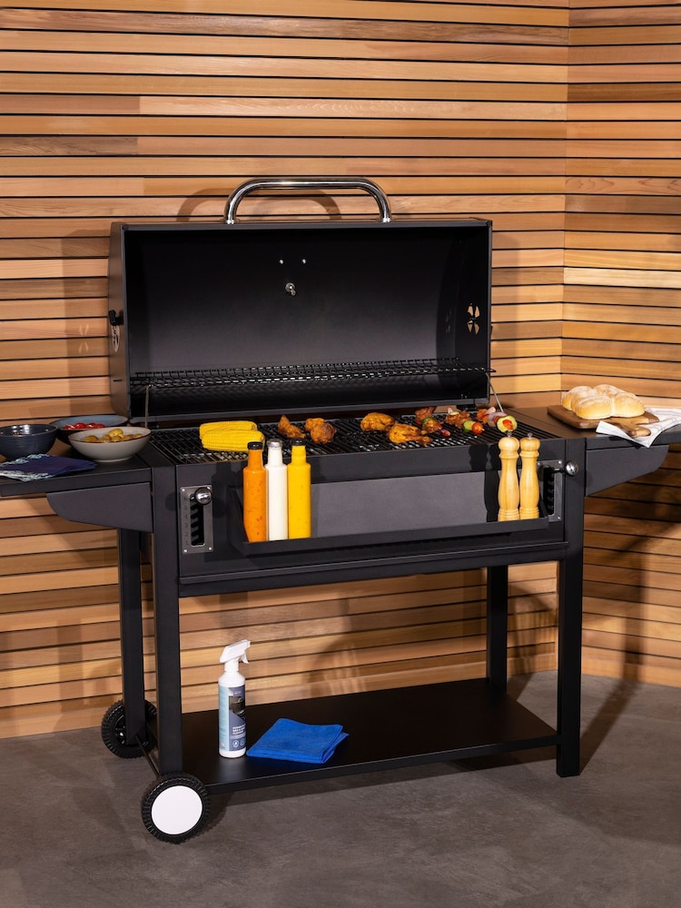 Charles Bentley Black Deluxe Charcoal BBQ Gril - Image 1 of 6