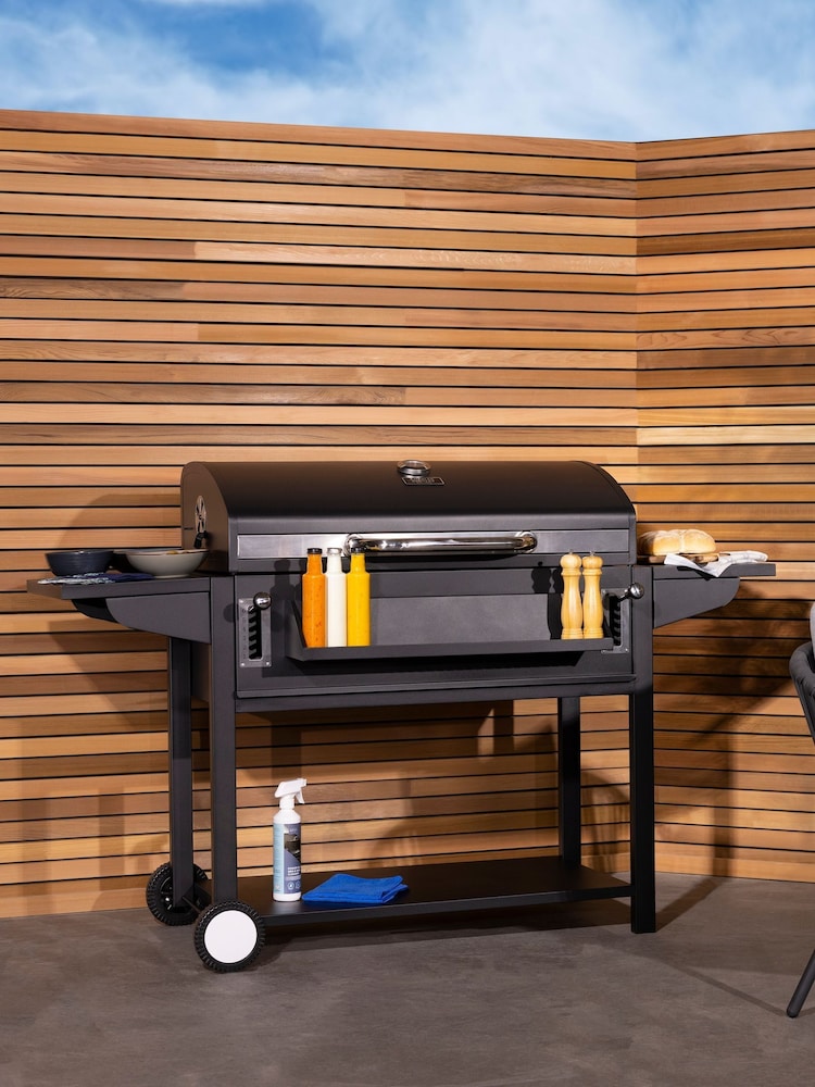Charles Bentley Black Deluxe Charcoal BBQ Gril - Image 2 of 6