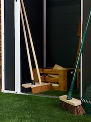 Charles Bentley Grey 4.4ft x 3.3ft Plastic Garden Shed - Image 2 of 6