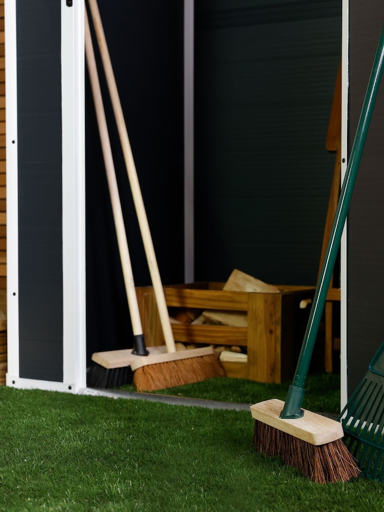 Charles Bentley Grey 4.4ft x 3.3ft Plastic Garden Shed - Image 2 of 6