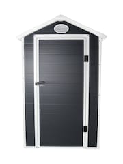 Charles Bentley Grey 4.4ft x 3.3ft Plastic Garden Shed - Image 4 of 6