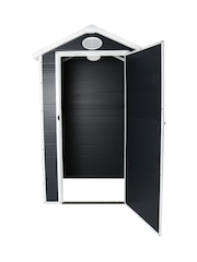 Charles Bentley Grey 4.4ft x 3.3ft Plastic Garden Shed - Image 5 of 6
