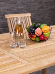 Charles Bentley Brown Teak Wooden Oval Extending Garden Table - Image 3 of 6