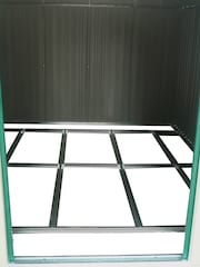 Charles Bentley Green Large 8ft x 10ft Metal Garden Shed - Image 3 of 3