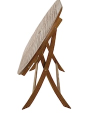Charles Bentley Natural Wood Acacia Oval Folding Garden Dining Table - Image 4 of 5
