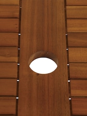 Charles Bentley Natural Wood Acacia Oval Folding Garden Dining Table - Image 5 of 5