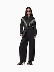 AllSaints Black Marlene Embroidery Jacket - Image 4 of 8