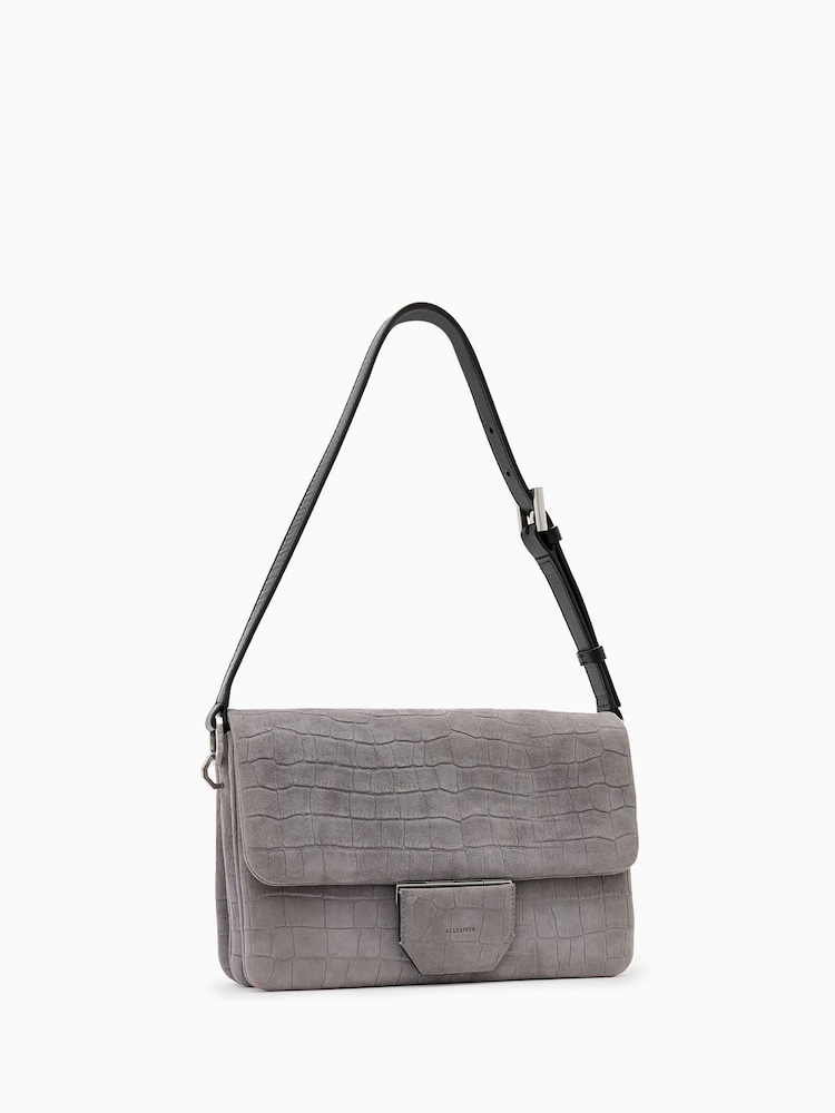 AllSaints Grey Ondine Shoulder Bag - Image 2 of 6