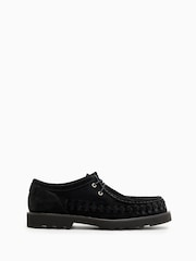 AllSaints Black Skiff Woven Shoes - Image 1 of 4