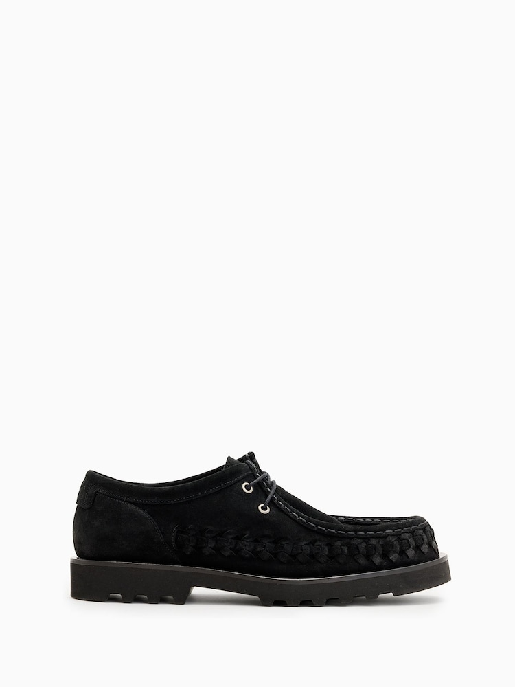 AllSaints Black Skiff Woven Shoes - Image 1 of 4