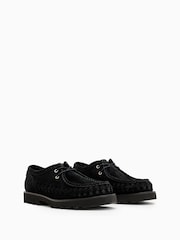 AllSaints Black Skiff Woven Shoes - Image 2 of 4