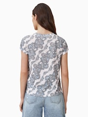 AllSaints Blue Anna 100% Organic Cotton T-Shirt - Image 4 of 6