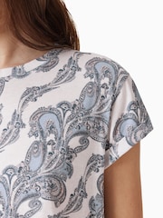 AllSaints Blue Anna 100% Organic Cotton T-Shirt - Image 5 of 6