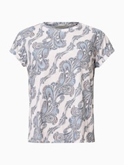 AllSaints Blue Anna 100% Organic Cotton T-Shirt - Image 6 of 6