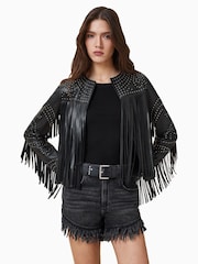 AllSaints Black Asta Jacket - Image 1 of 8