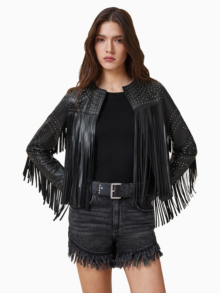 AllSaints Black Asta Jacket - Image 1 of 8