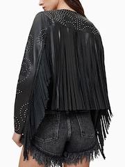 AllSaints Black Asta Jacket - Image 6 of 8