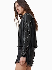 AllSaints Black Asta Jacket - Image 7 of 8